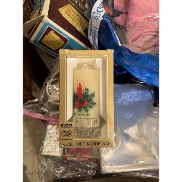 Vintage Dutch Christmas Candle Crystal Stand - Picture 1 of 4